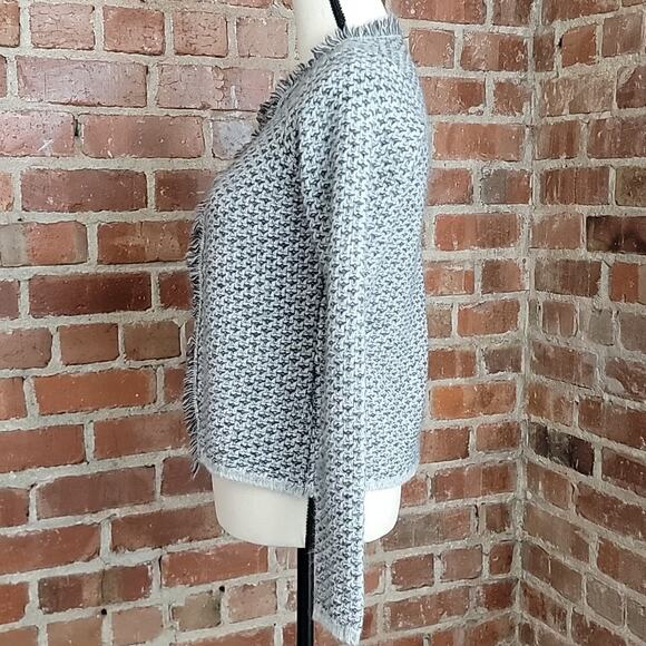 Cocogio Wool Mohair Blend Gray Knitted Cardigan Sweater Women's S - Picture 6 of 13